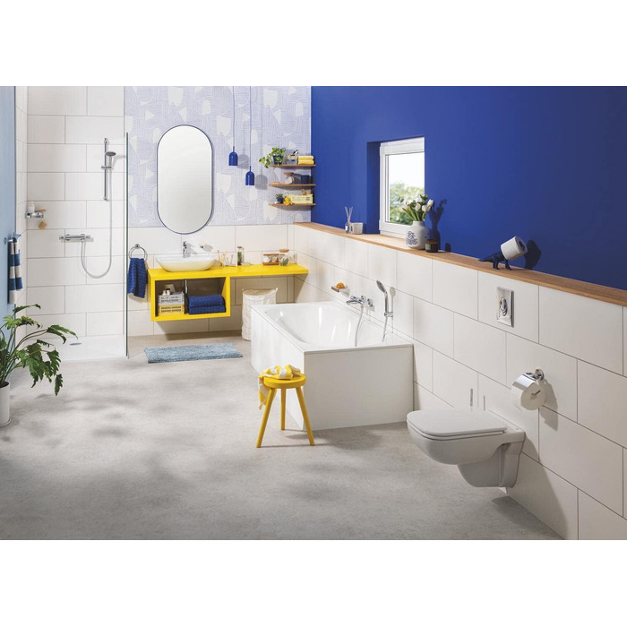 Grohe Start Toilet Paper Holder - No Drill Installation, Chrome Finish