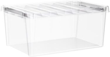SmartStore - 10x Storage Box with Lid Classic (40x30x11cm) | Stackable Box with Lid | Food-Safe Plastic Box | Plastic Box with Lid & Reinforced Corners | 10 Year Warranty (8.0l, 10-Piece Set)