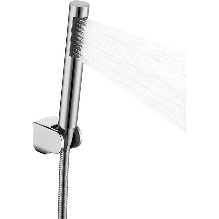 KES Handheld Shower Head Shower Head Bathroom SUS304 Shower Head with Shower Head Holder and Shower Hose Stainless Steel Brushed, LP150-BS (Polished)