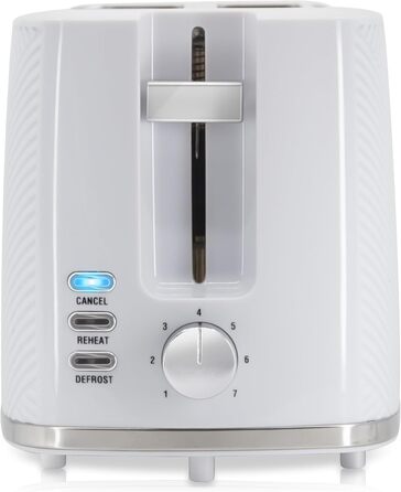 Набір для сніданку Briebe Elegance: тостер на 2 підсмажування, 7 рівнів підсмажування + чайник 1,7 л, 2200 Вт, BPA-free, сучасний дизайн (білий)