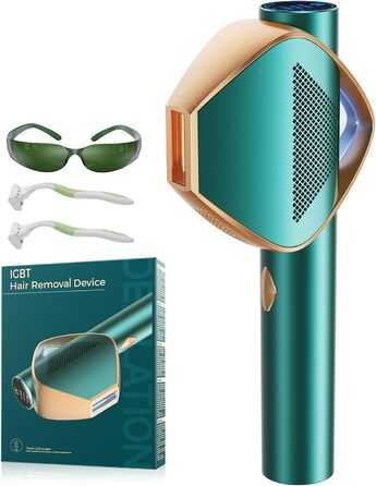 Пристрій для епіляції IPL з IGBT-технологією: швидка та ефективна епіляція для жінок та чоловіків. Підходить для обличчя, зони бікіні, тіла, ніг та під пахвами. Максимальна енергія 21J, 600-1200NM.