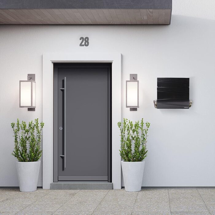 Поштовий ящик ARREGUI Armor E6905 сталевий з газетницею, антрацит, DIN A4