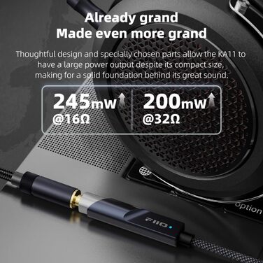 FiiO KA11 - USB DAC та підсилювач для навушників (Чорний)