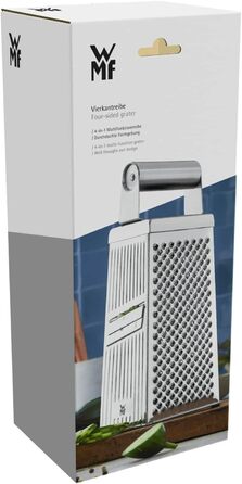 Тёрка кухонна WMF Gourmet Vierkantreibe, нержавіюча сталь, 4 поверхні, 8 x 24 см, Cromargan, для картоплі та овочів, придатна для миття в посудомийній машині