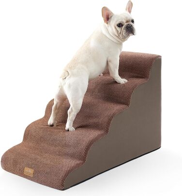 Сходинки для собак широкі, сходи для домашніх тварин з нековзким покриттям (Чорний та Білий, Чорний та Коричневий, 83x50x57 см)