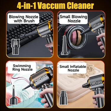 Бездротовий ручний пилосос DiliDala, 25000 Па, акумуляторний, 3 швидкості, для авто, кухні, дивана, офісу