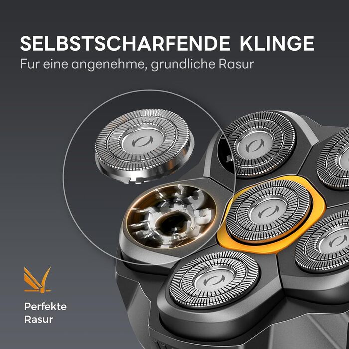 Машинка для гоління голови чоловіча DOAO, акумуляторна, водонепроникна, з Type-C, магнітна, 180 хв роботи