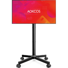 Підставка для телевізора AOKCOS на коліщатках, нахильна та регульована по висоті, універсальна, VESA 400x400 мм, до 40 кг