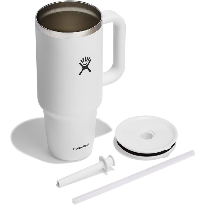 Термостакан Hydro Flask Travel Tumbler 1.2 л з трубою, нержавіюча сталь, вакуумна ізоляція, White
