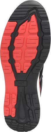 Робочі черевики ELTEN Jori Rapid Black-red Mid ESD S3S, чоловічі та жіночі, текстиль, пластикова захисна капа, легкі, спортивні, 44 EU, чорний/червоний