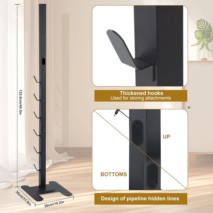 Підставка для пилососа OUTBROS, сумісна з Dyson V15, V12, V11, V10, V8, V7, V6, металева, чорна