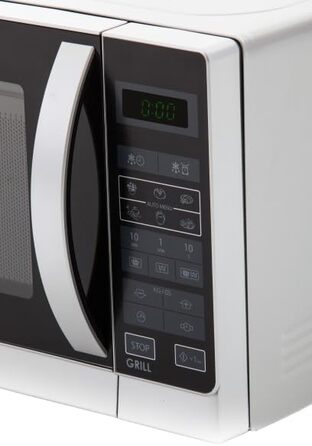 Мікрохвильова піч Sharp R642INW з грилем, срібна: компактна модель з таймером та дитячим блокуванням