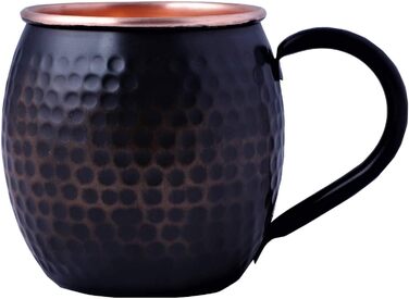 STAGLIFE Black Copper Mug Pure Copper Moscow Mule Mug 2-Piece Set for Men Moscow Mule Mug Copper Mug Moscow Mule Set Copper Mug Copper Cup Moscow Mule Mug Set