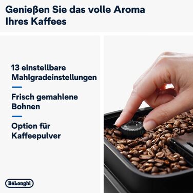 De'Longhi Magnifica Evo ECAM 292.33.SB Fully Automatic Coffee Machine with Milk Frother, 5 Direct Buttons for Espresso, Coffee, and Specialty Coffees, Intuitive Control Panel, 2-Cup Function, Silver/Black
