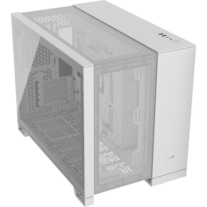 Корпус для ПК CORSAIR 2500D Airflow mATX - білий, без вентиляторів, двокамерний дизайн