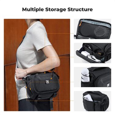 Сумка для камери K&F CONCEPT для DSLR/SLR, фотосумка, рюкзак, фоторюкзак, фотосумка на плече зі штативним кріпленням