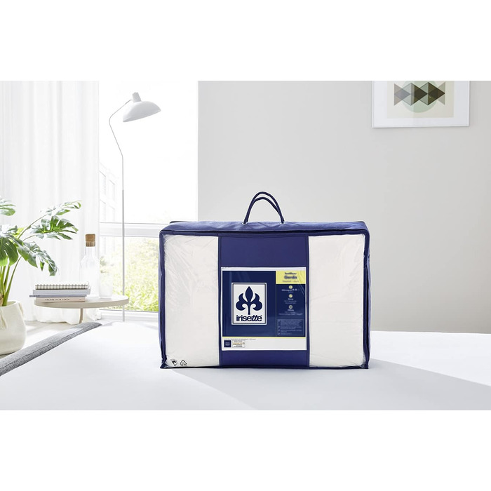 Irisette Lotte 4-Season Duvet - Made in Germany - Quilted Comforter with Top Cool Fabric, washable at 95 degrees, includes storage bag, 135 x 200 cm, white, Öko-Tex Certified 135 x 200 cm 4-Season Duvet