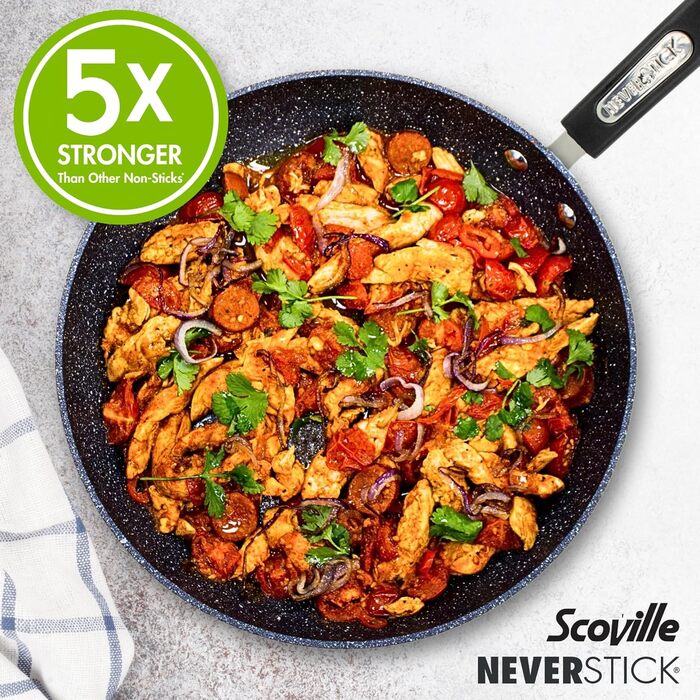 Набір сковорідок Scoville Neverstick 2 шт, 24 і 28 см, антипригарні, для всіх плит, індукція, PFOA-вільні