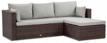 Комплект садових меблів із техноротанга Focus Garden, коричневий, 3 предмети