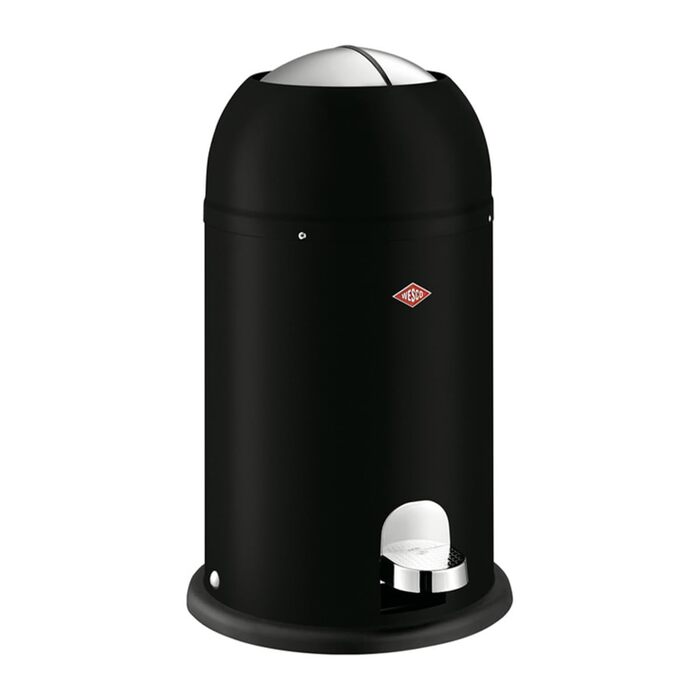 Сміттєвий кошик WESCO Kickmaster Junior з педаллю та демпфером, 12 л, сталь, матовий чорний