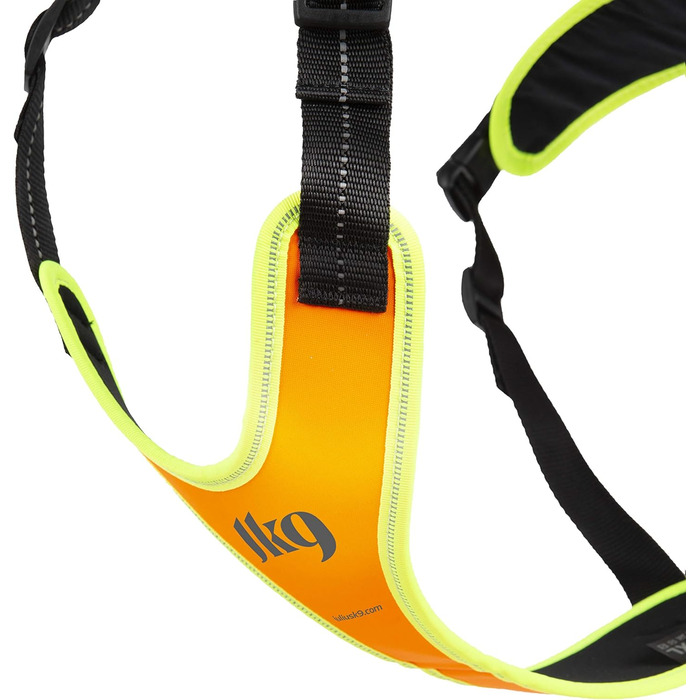 Нашийник для дратхаунда Juliu-K9 Mantrailing 19MTR з неоновим кантом (XS, помаранчевий)