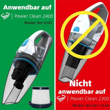 Ручний бездротовий пилосос Anktel PowerClean 2400 з LED-підсвічуванням, 9500Pa, мокрий/сухий, HEPA-фільтр, без мішка, для дому та авто, білий/сірий