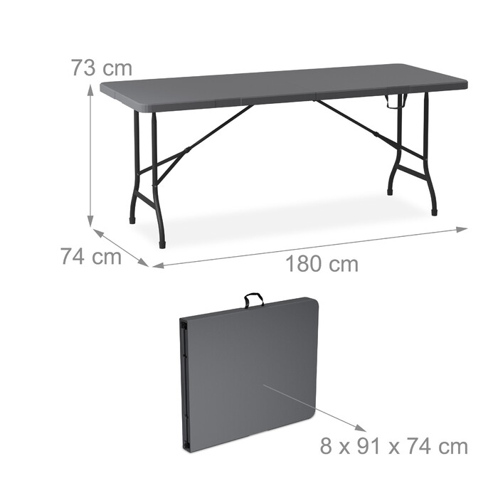 Relaxdays 3-piece folding beer garden set