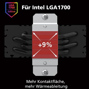Akasa SOHO H4 Plus: Кулер для CPU з RGB підсвічуванням, 120mm, тихий вентилятор, теплові трубки з міді, 185W, чорний, підтримка Intel LGA 1851/20XX/1700/1200/115X; AMD AM4/AM5 Ryzen