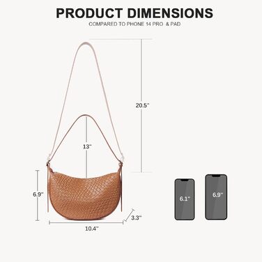 Сумка жіноча BOSTANTEN велика шопер з екошкіри, чорна/коричнева, на плече, елегантна сумка-хобо