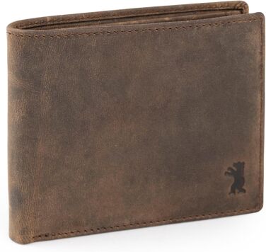 Berliner Bags Vintage Wallet, Portmonee (Coin Wallet) made of Leather, Wallet with TÜV-tested RFID protection, for Men - Brown