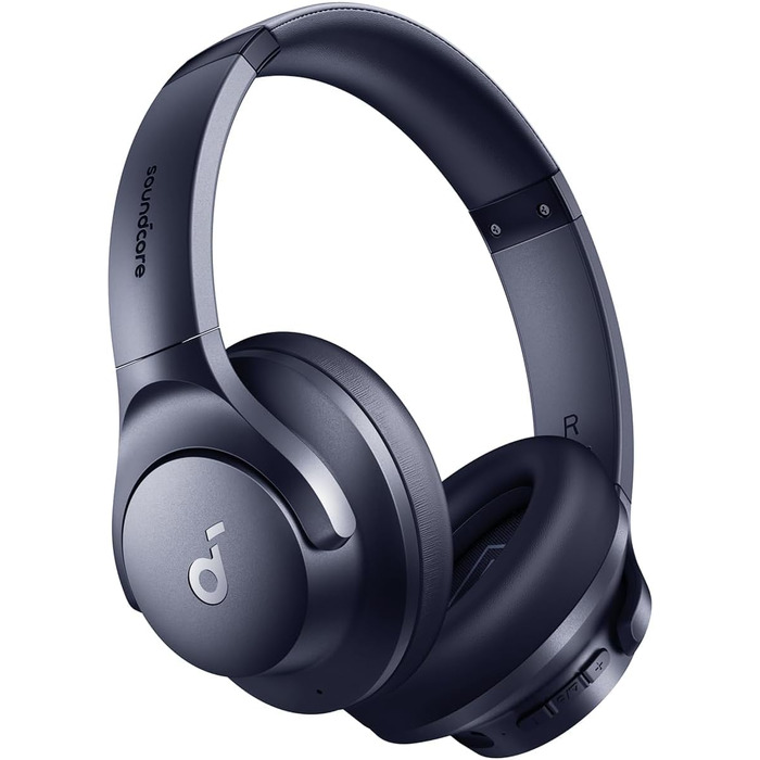 Бездротові Bluetooth-навушники Soundcore by Anker Q20i з гібридним активним шумозаглушенням (ANC), Hi-Res Audio, 40 год роботи, керування через додаток (Відновлені, Синій)