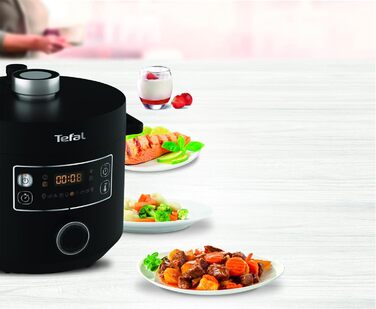 Мультиварка Tefal Turbo Cuisine 4.8л CY7548: швидка, 10 програм (приготування на пару, тушкування, смаження, су-від, рис), підтримання тепла, антипригарне покриття, чорна