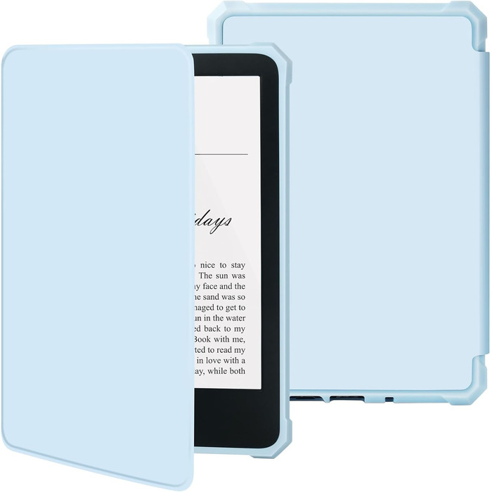Чохол для Kindle Paperwhite 7' та Kindle Colorsoft Signature Edition (2024/2025), вологостійкий, з магнітним закриттям (світло-блакитний)