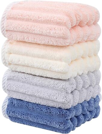 М'які рушники з мікрофібри SOFTBATFY, 4 шт., 35,6 x 76,2 см - для ванної, душу, спа (різні кольори)