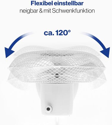 Вентилятор Clatronic VL 3601: тихий настільний вентилятор з регулюванням, діаметр 23 см, 30W