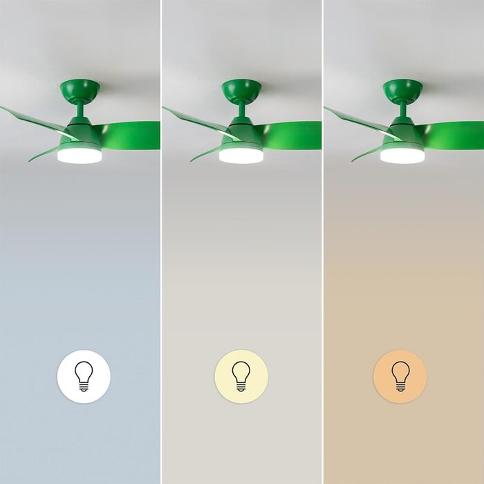 Вентилятор стельовий Cecotec EnergySilence Aero 3050 з LED підсвіткою, 36 дюймів (102 см), пульт, таймер, 6 швидкостей, DC-мотор, м'ятний колір