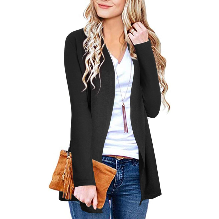 Жакет VOTEPRETTY жіночий, в'язаний кардиган, чорний, розмір S