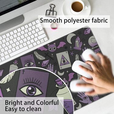 Мат для миші Sakura XL чорний з квітами сакури, 31.5 x 11.8 дюймів