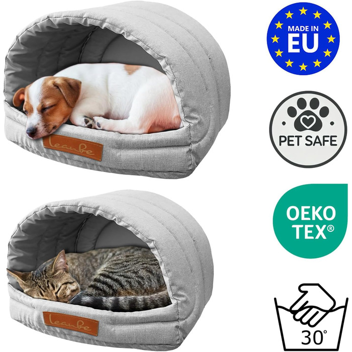 Будинок для собак R2: 48x37x32 см з гравіюванням імені - зручне ліжко для собак та котів (Графіт)