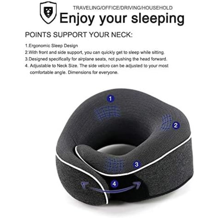 KÖHAIR Neck Pillow supports your restful sleep after your hair transplant - Innovative Travel Pillow | Unbelievably small for relaxed travel by plane and car