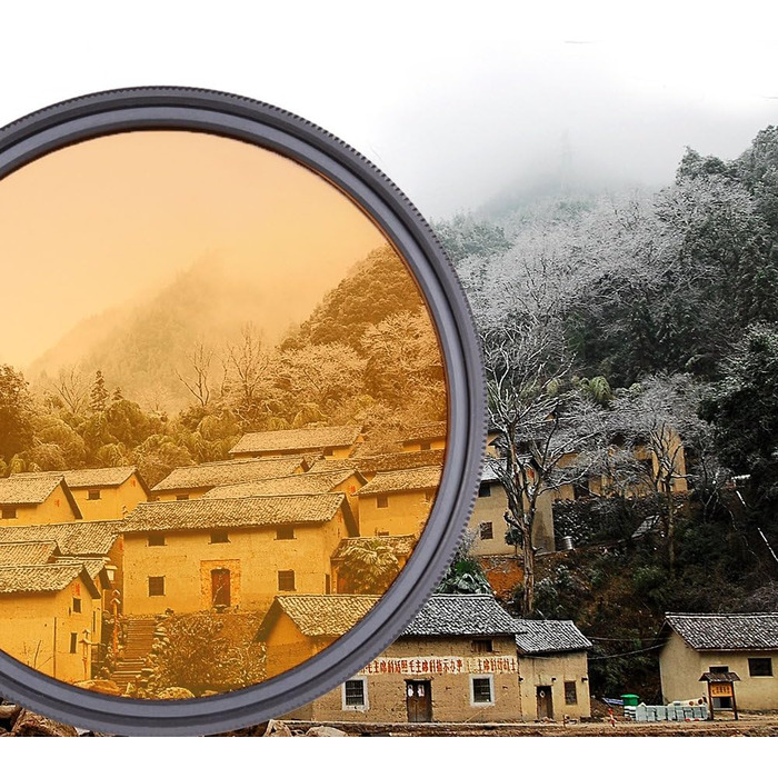 NEEWER Набір фільтрів для об'єктива 9шт, 58mm: червоний, оранжевий, синій, жовтий, зелений, коричневий, фіолетовий, рожевий, сірий. Аксесуари для камери