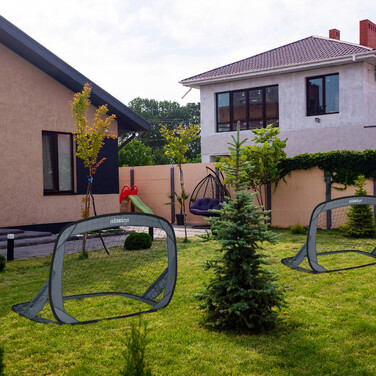 Relaxdays Pop-Up Football Goals, 2-Piece Set