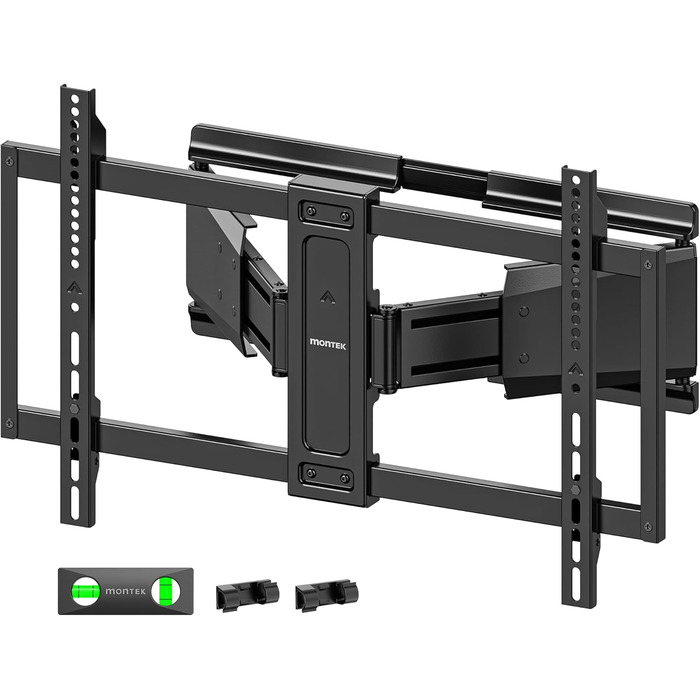 Настінне кріплення для телевізора monTEK Ultra Slim 37-90 дюймів (до 85 кг), поворотне, з похилом, висувне, VESA 600x400