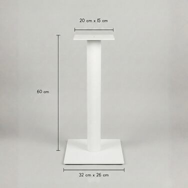 Підставка для колонок Sonorous SP100-60 Біла – Пара, 60 см | Алюмінієва та скляна підставка | Максимальне навантаження 20 кг на підставку | Вбудована організація кабелів