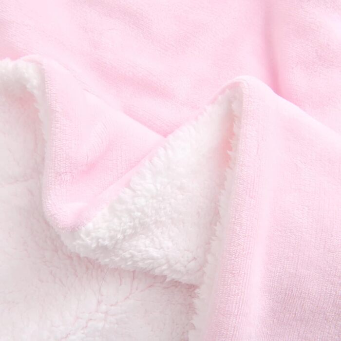 Тепла Sherpa ковдра рожевого кольору 150x200 см - м'яка, двостороння ковдра для дому, дивана та вітальні