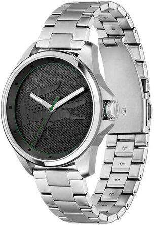 Годинник чоловічий Lacoste LE Croc Analog Quartz сріблястий браслет - 2011131