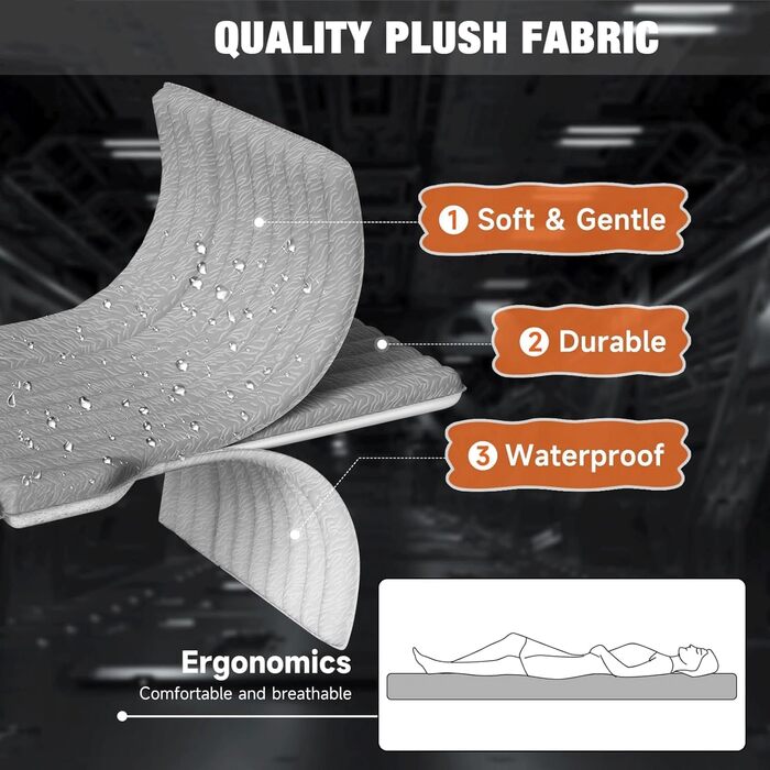 Automatic Air Mattress for SUV - Flocked Surface Inflatable Bed with 2 Pillows - Car Bed for Trunk, Travel, Camping & Home (Light Grey, 183x124x10 cm)