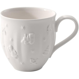 Велика кружка з ручкою Villeroy & Boch Toy’s Delight Royal Classic, рельєфний візерунок, біла, 0,5 л, преміум порцеляна