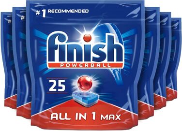 Таблетки для посудомийних машин Finish All in 1 Max Regular, 150 шт (25 упаковок по 6 шт), оригінал