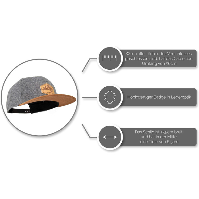 Кепка бейсболка Jumping Bird • Фільц, унісекс, регульована • Темно-сіра